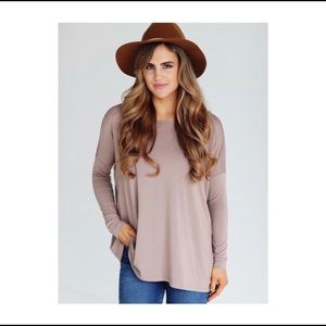 Julie Billiart PIKO Top in Taupe Sz Small